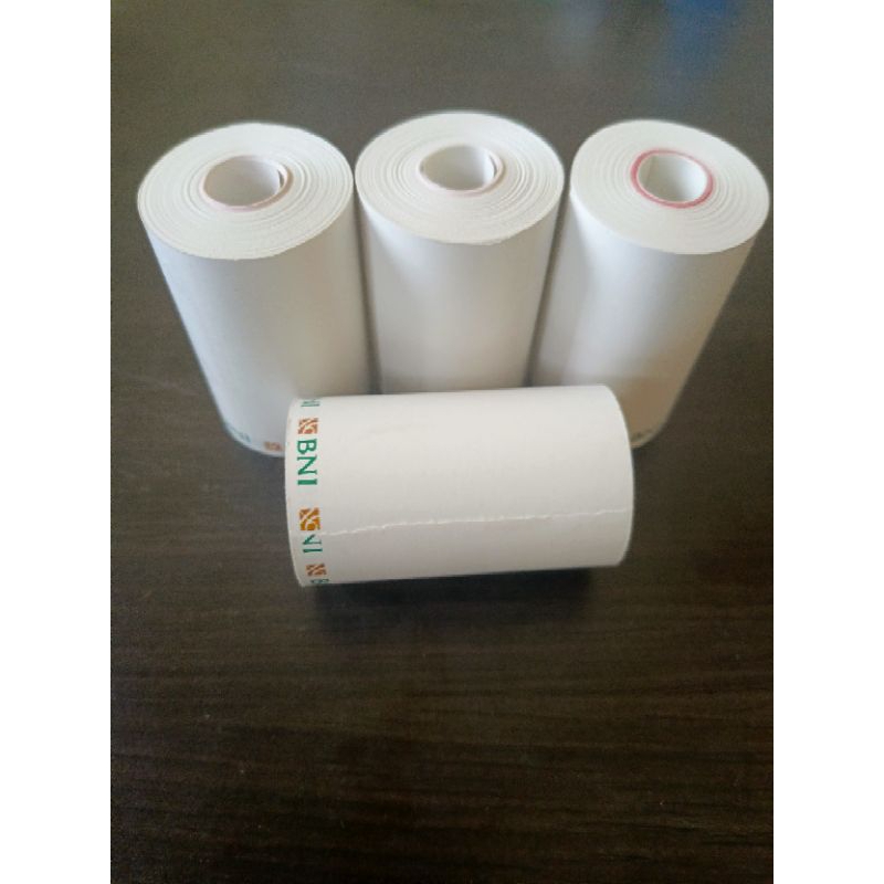 

KERTAS THERMAL 10 ROLL LOGO BNI UKURAN 56/57mm x 12m/roll