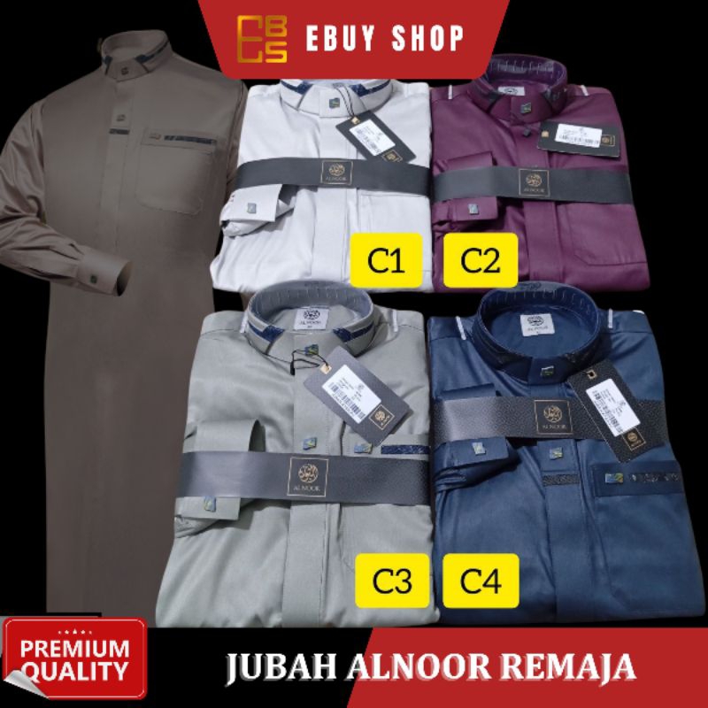 JUBAH ALNOOR REMAJA / GAMIS AL NOOR LENGAN MANSET / Jubah Al Noor Design ATAR /Jubah Alnoor polyeste