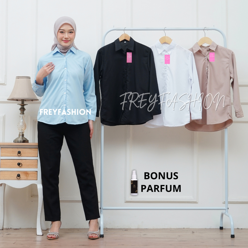 Kemeja Polos Wanita Lengan Panjang | Kemeja wanita lengan panjang | Kemeja wanita formal | Kemeja wa