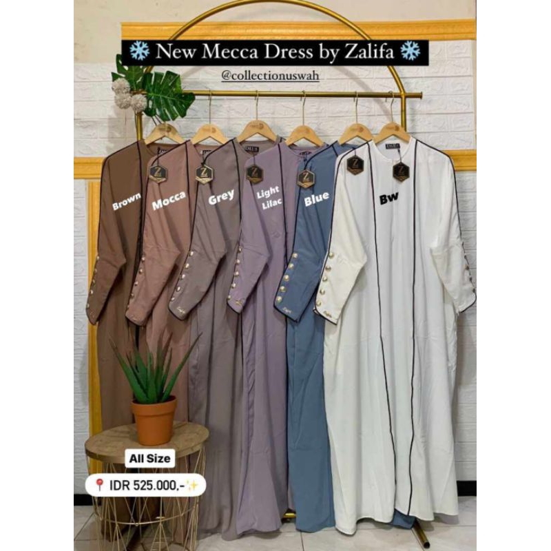 DRESS ZALIFA MECCA SERIES TERBARU. DRESS MECCA SERIES BY ZALIFA OFFICIAL. ZALIFA OFFICIAL ORIGINAL