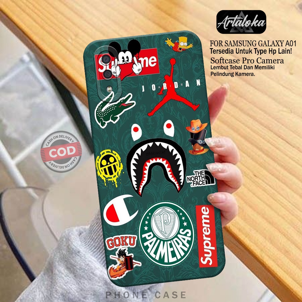 Softcase Hp Samsung Galaxy A01 Fashion Case Branded Case Samsung Galaxy A01 Silikon TPU Pro Camera C