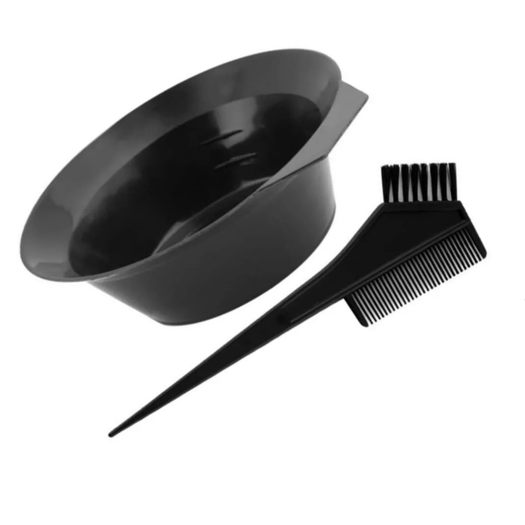 Mangkuk Cat Rambut + Sisir Semir / Wadah Mangkok Tempat Mewarnai Rambut Salon Professional Bahan Pla