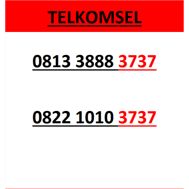 nomor cantik telkomsel simpati seri abab 3737 murah lengkap wn84 1500