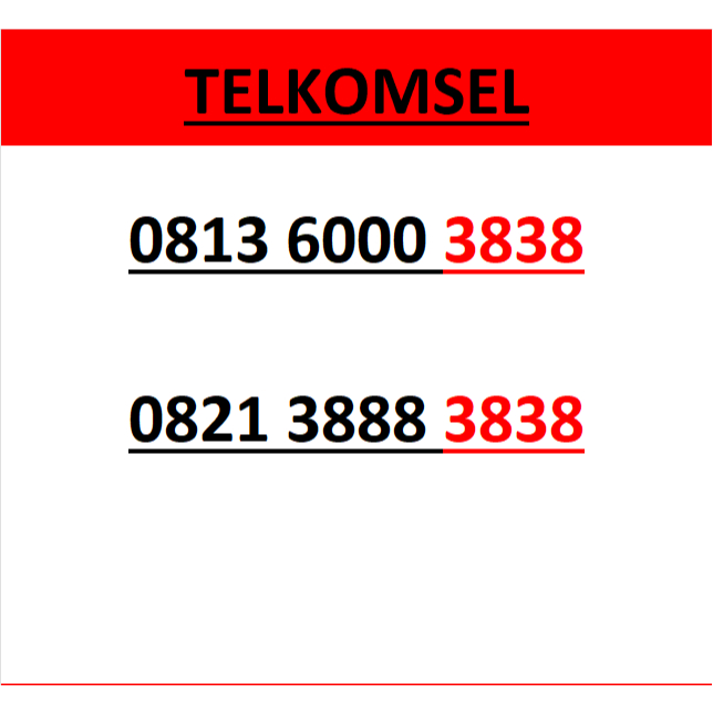 nomor cantik telkomsel simpati seri abab 3838 murah lengkap wn84 7000
