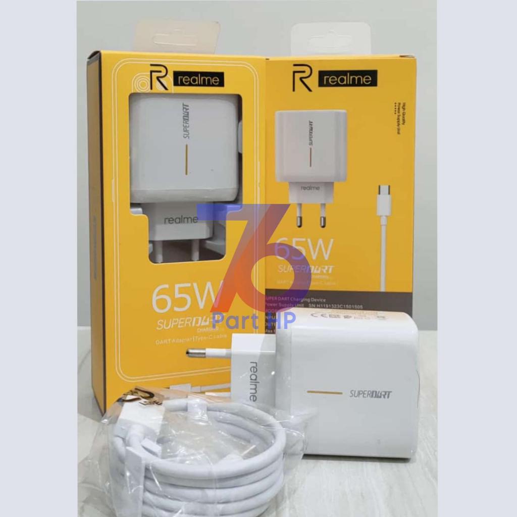 Kepala Charger TC Realme SUPERDART 65W [TYPE C] ORI 99.9 / PP - Batok Charger / Casan