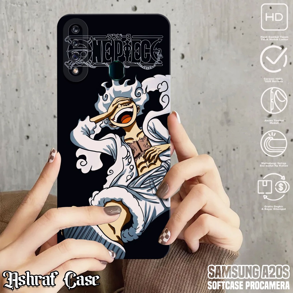 Case Samsung A20S - Casing Hp Samsung A20S Motif Lufy Gear 5 - Silikon Hp Samsung A20S - Softcase Hp