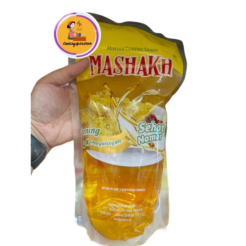 

Minyak Goreng 1 Liter Kemasan Pouch Mashakh 100% Halal BPOM