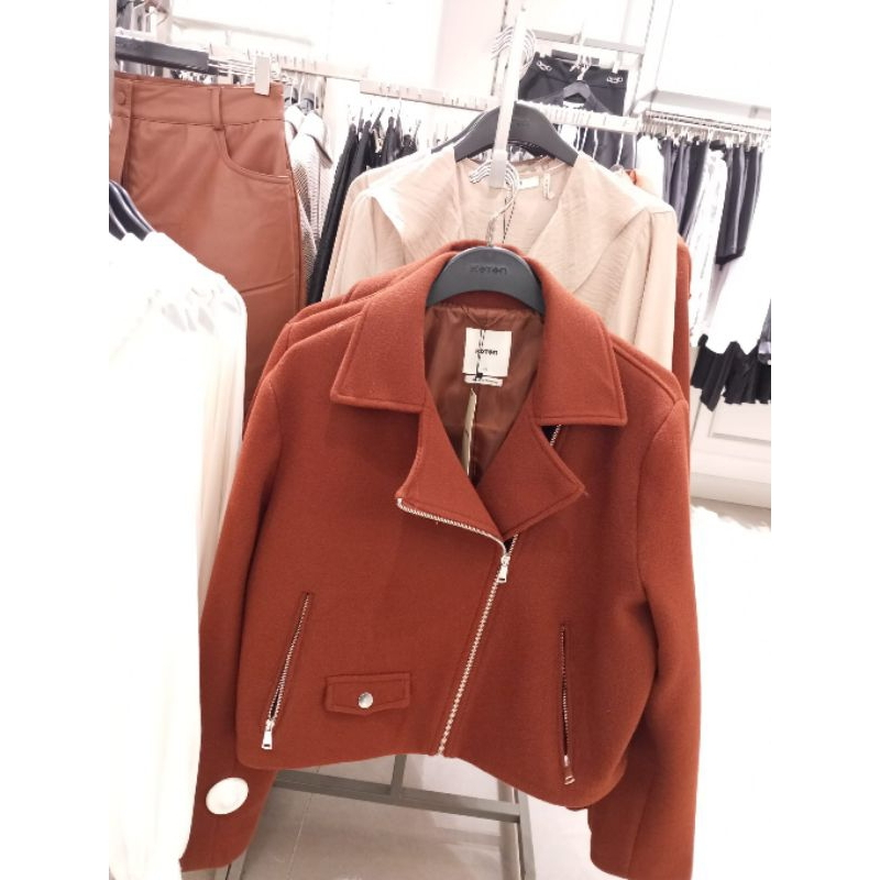 KOTON Jastipturki Double Breasted Suede Biker Jacket