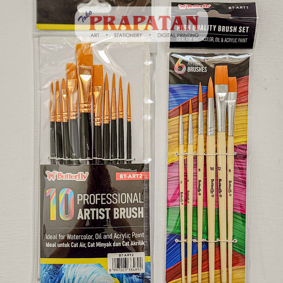 

SENSASIONAL Kuas Lukis Butterfly Set BTART Paint Brush Set