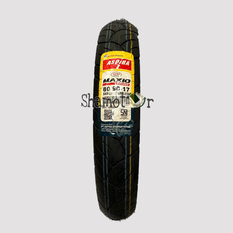 BAN TUBELESS ASTRA ASPIRA 80/90-17 MAXIO TECHNO