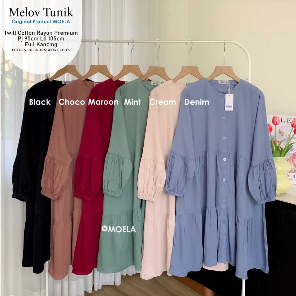 tunik polos melov tunik by moela LD 105