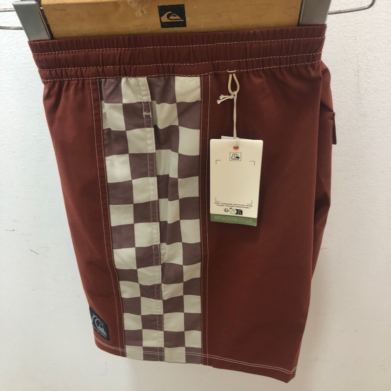 celana pendek pria quiksilver original original arch volley 17nb maroon boardshort