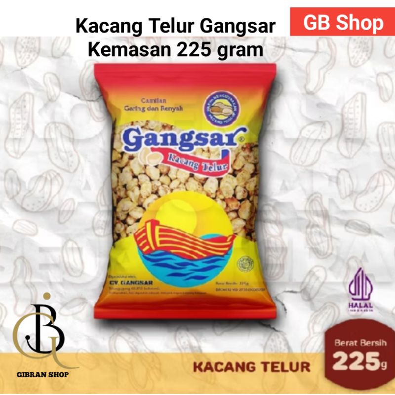 

Kacang telur gangsar murah, kemasan 225 gram khas Tulungagung