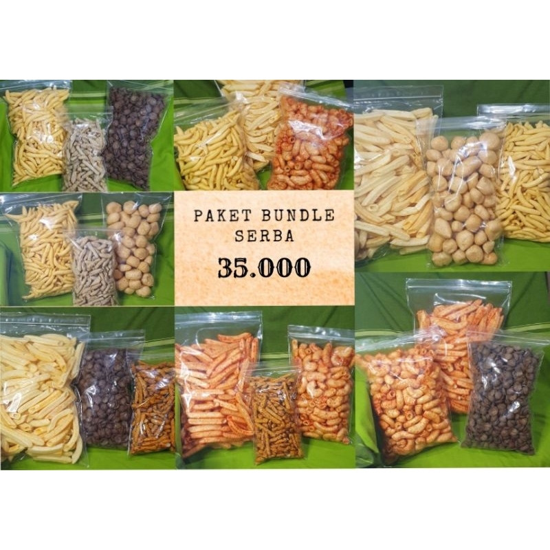 

[PROMO MURAH] PAKET BUNDLING SNACK MURAH SERBA 35.000 DAPAT 3 || BAYAR SEDIKIT DAPAT LEBIH BANYAK