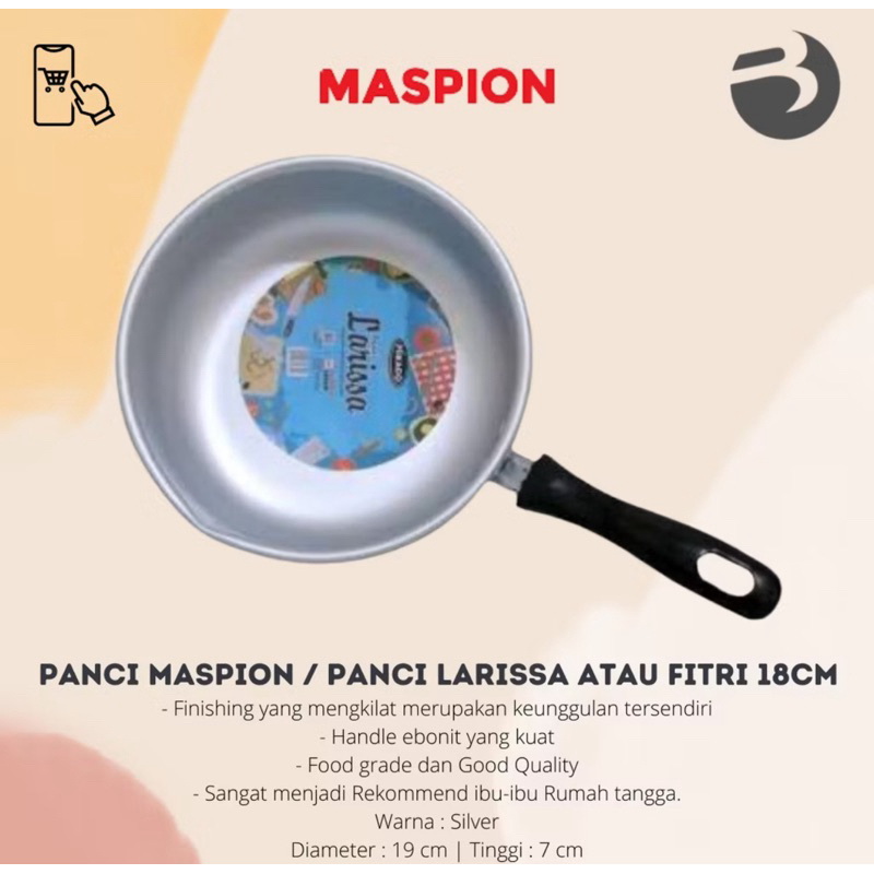 INSTANT Panci rebus mie susu / Panci Maspion / Panci Larissa ATAU Fitri 18cm