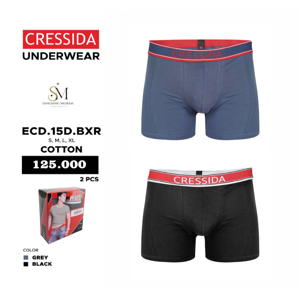 Celana Dalam Pria Cressida Boxer Tipe 15D Boxer  - CD Pria - Celana Dalam Cowok Import Cressida