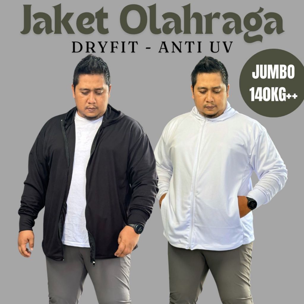 Jaket Olahraga Anti UV Jumbo Dryfit Diari