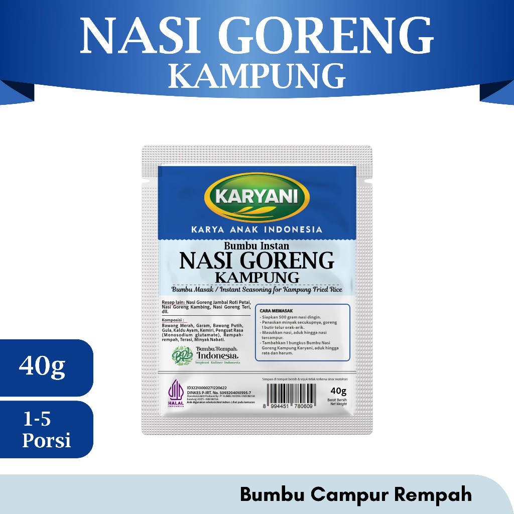 

KARYANI BUMBU MASAK INSTAN NASI GORENG KAMPUNG 40 Gram