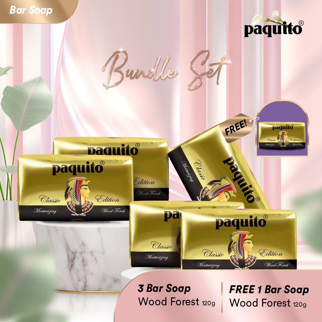 Sabun Paquito Classic Edition Wood Forest 120 gr x 5 [ Bundle Pack + FREE BONUS ]