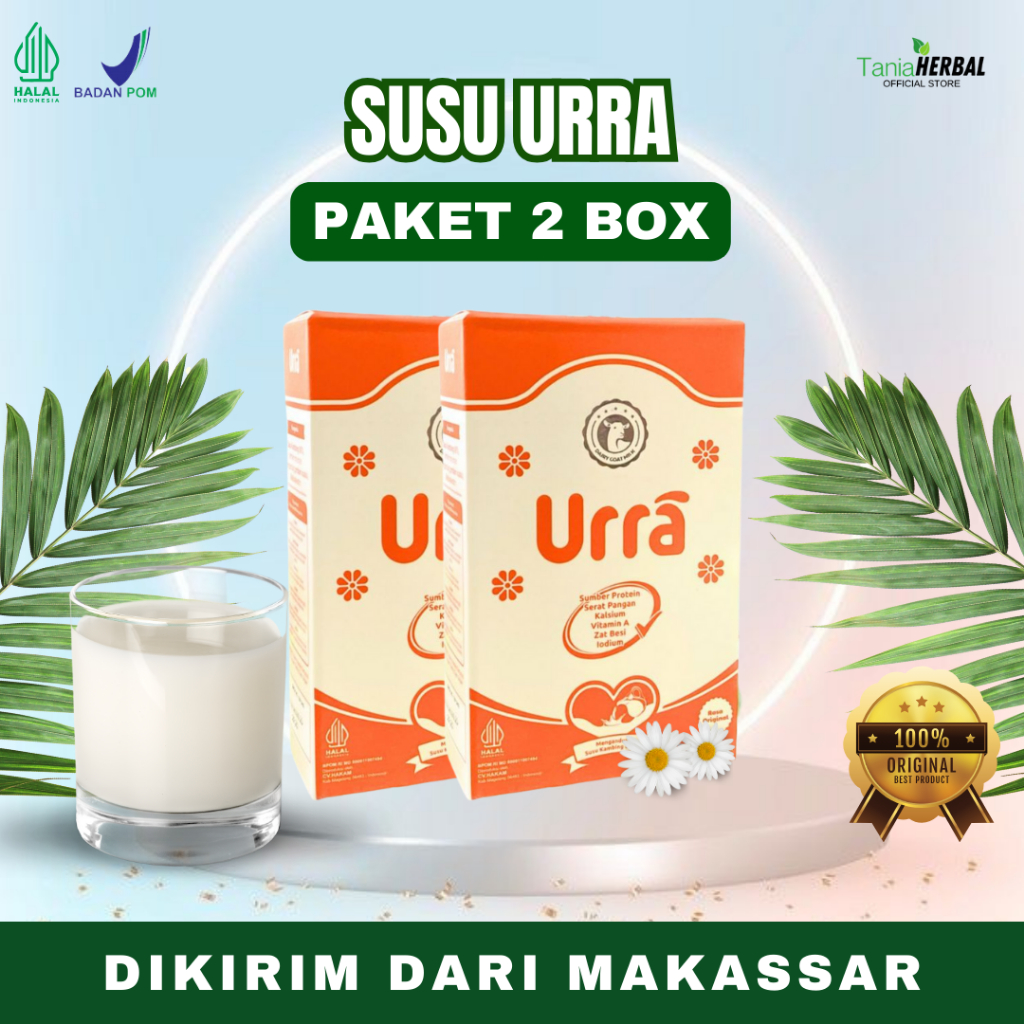 

[PAKET 2 BOX] SUSU URRA ORIGINAL - Susu Kambing Saneen Premium Solusi Penting Cegah Stunting Membantu Meningkatkan Kecerdasan Anak, Penambah Tinggi Dan Berat Badan Anak Dikirim Dari Makassar