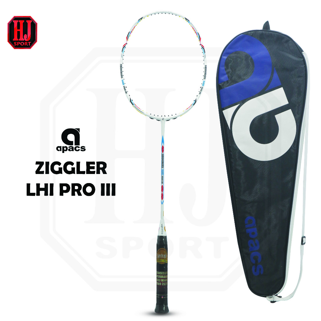 Raket Original Apacs Ziggler LHI Pro III Bonus Senar dan Tas Badminton 1R