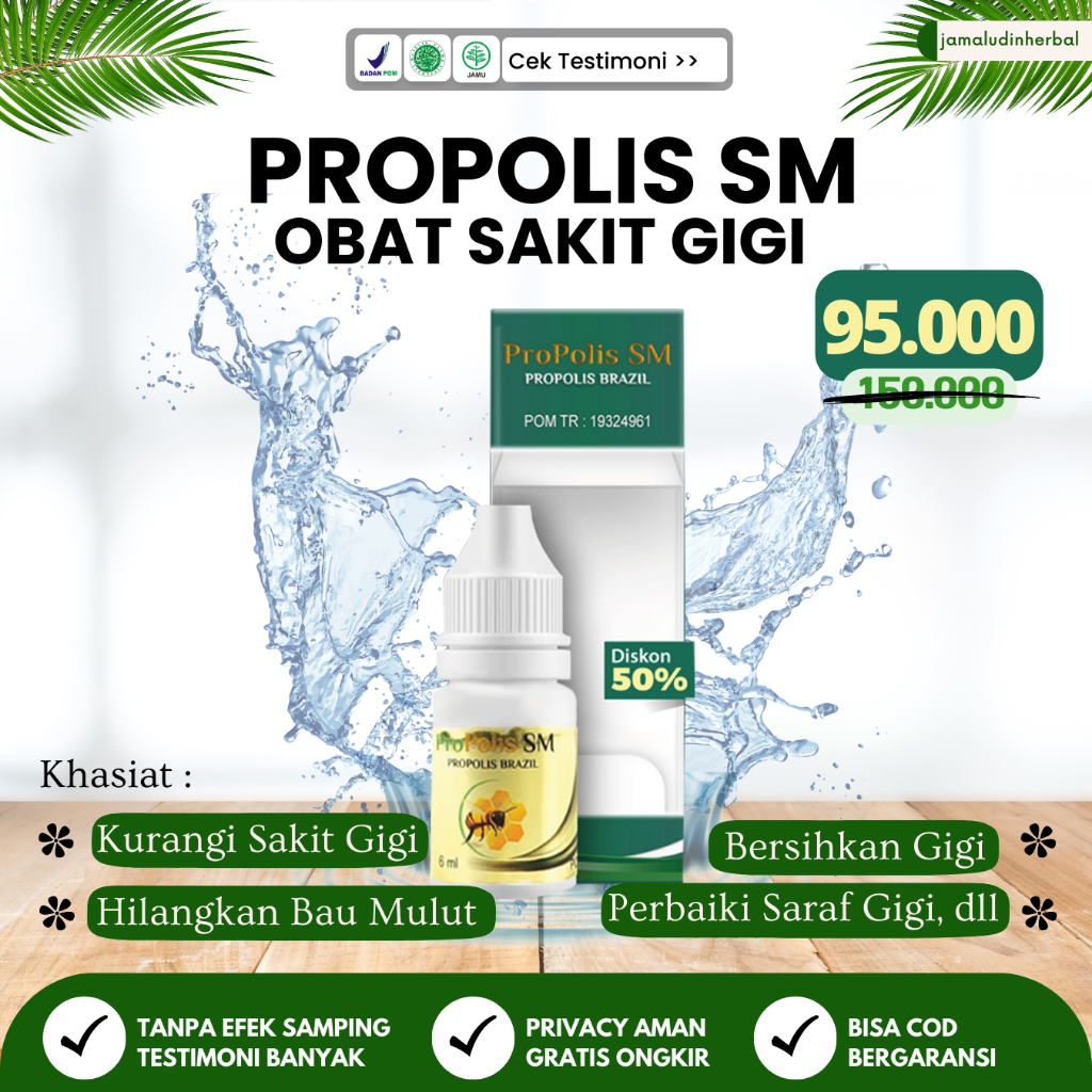 Obat Sakit Gigi - Sakit Gigi - Abses Gusi - Propolis SM ASLI