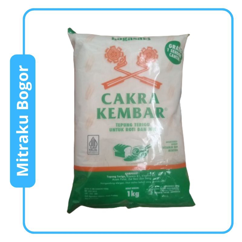 

Terigu Cakra Kembar Tepung Terigu Untuk Roti Dan Mie Ekonomis 1 kg