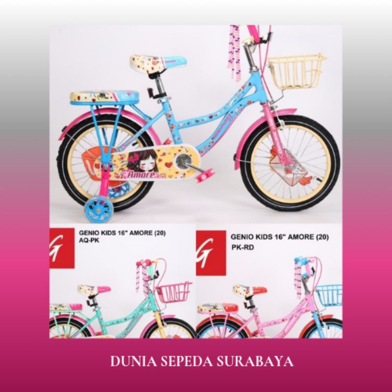 SEPEDA MINI ANAK PEREMPUAN 12 1 16 18 MINI GENIO AMORE TERBAIK