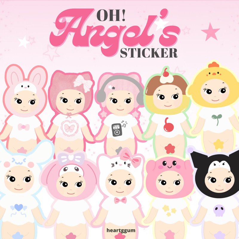 

.. ♡ [ready] Oh! Angel’s Sticker | t. sticker sonny angel songel deco case hp rockstar ribbon sanrio theme