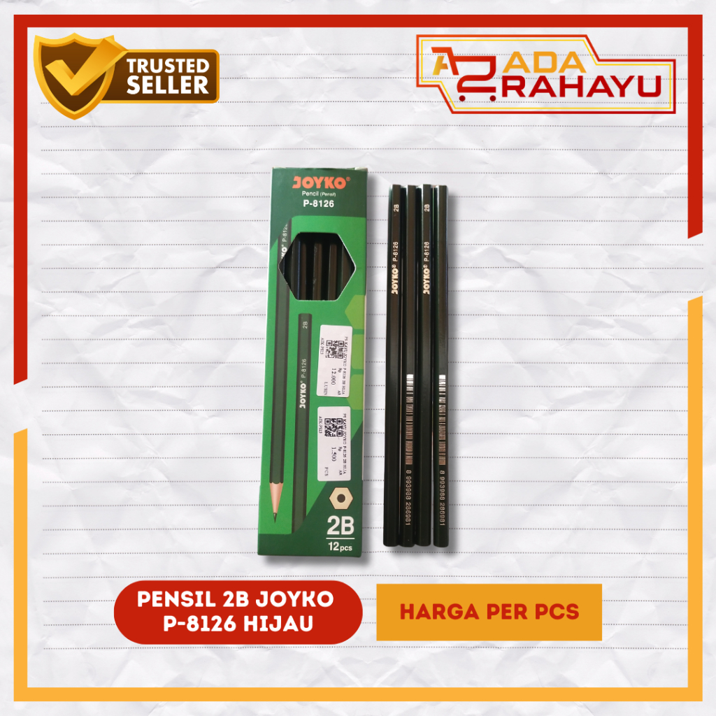 

PENSIL KAYU JOYKO P-8126 2B HIJAU POLOS - PCS