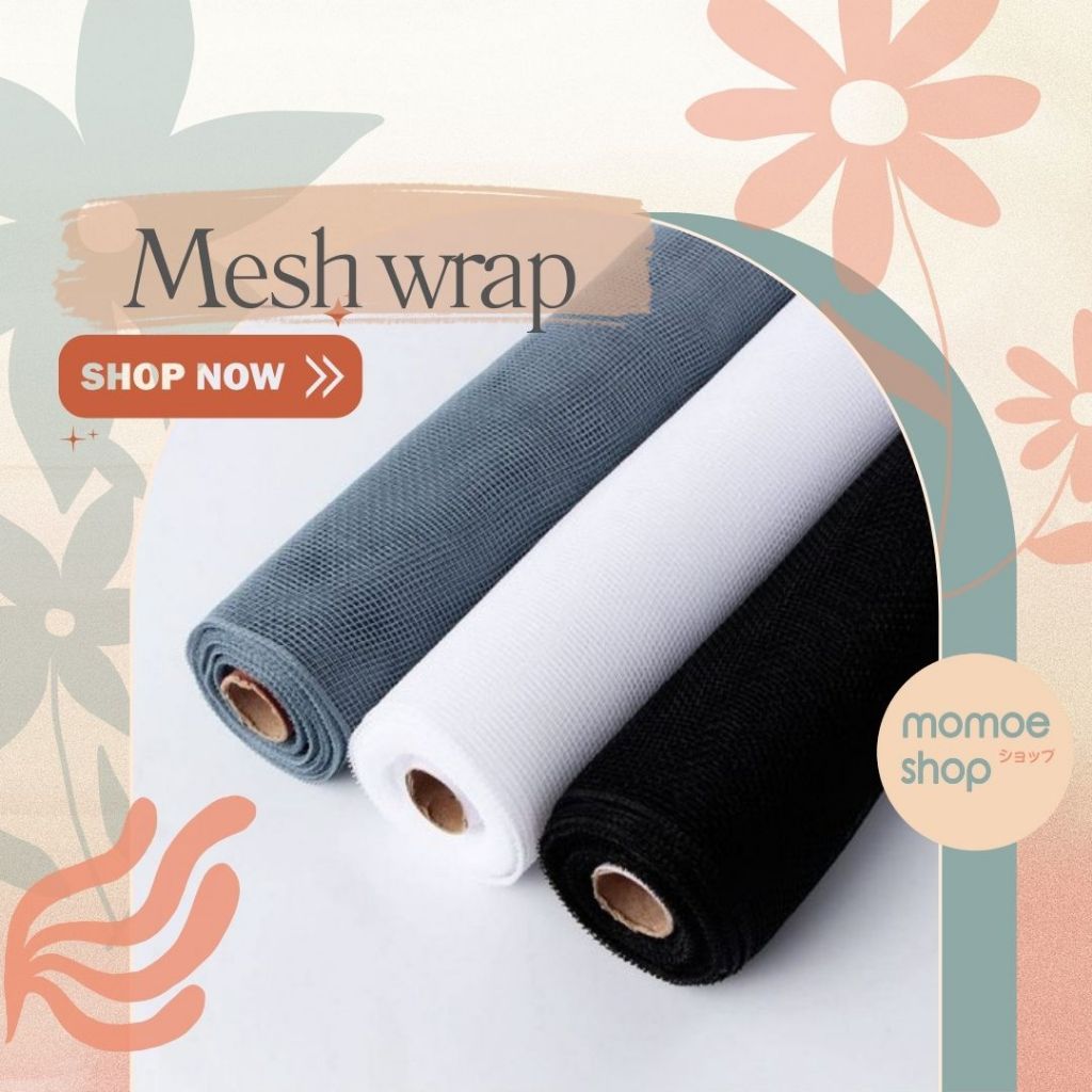 

Wrap Mesh Buket Jala Wrapping JaFlower ring Korean Net Bouquet Bunga Square Net jala