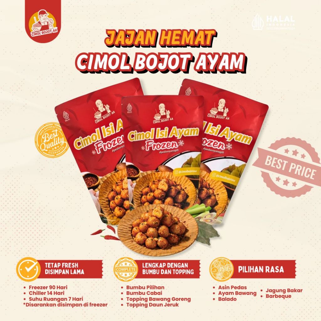 

Paket Jajan Nikmat Hemat 3 Cimol AA isi Ayam