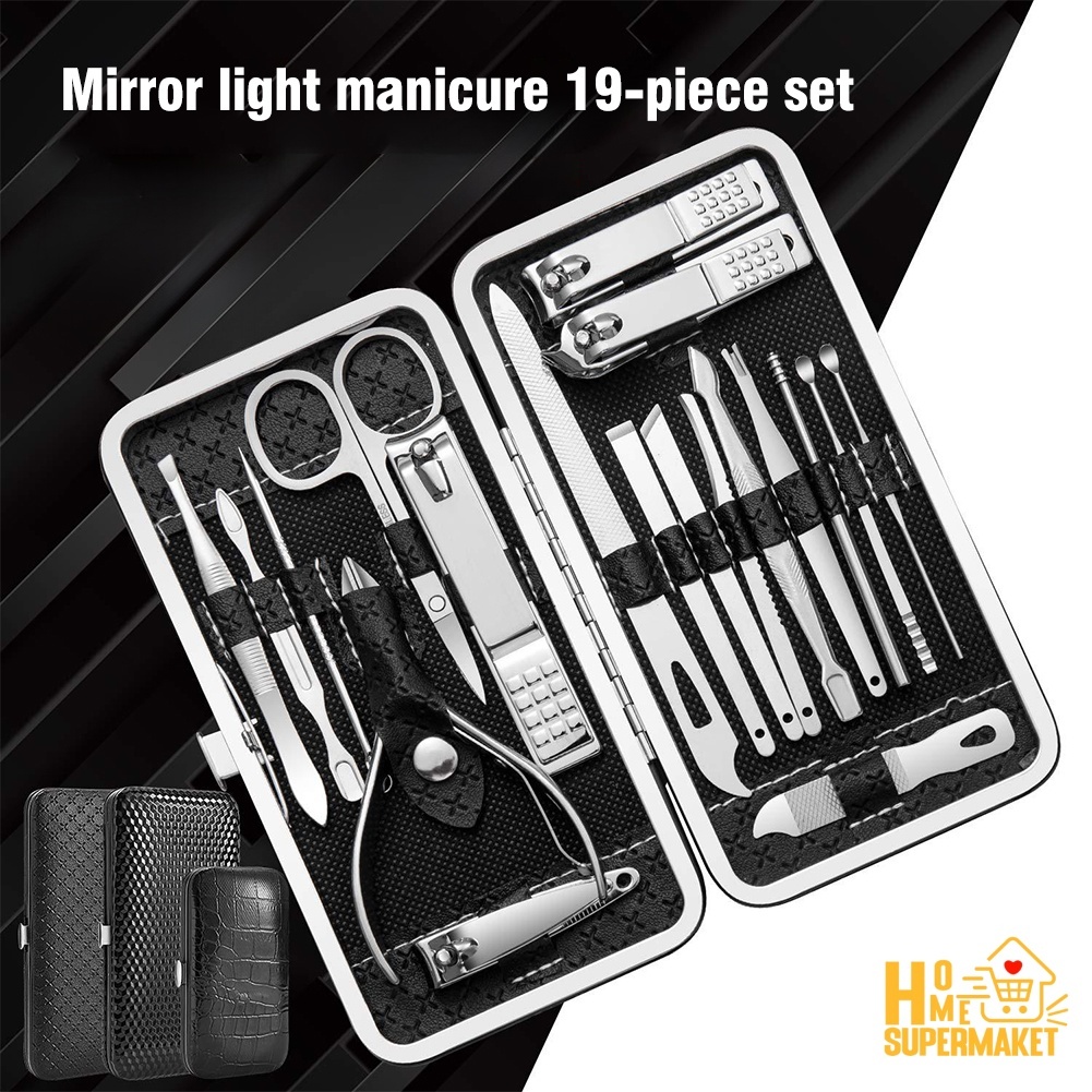 Gunting Kuku Set 19 in 1 Manicure Set 19 in 1 Perawatan Kuku