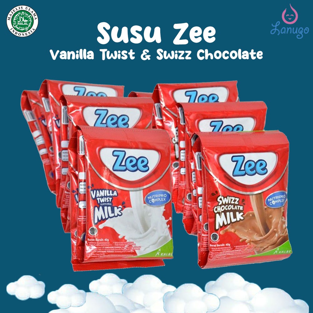 

Zee Susu Bubuk Coklat dan Vanila Sachet Renceng 39gr Murah