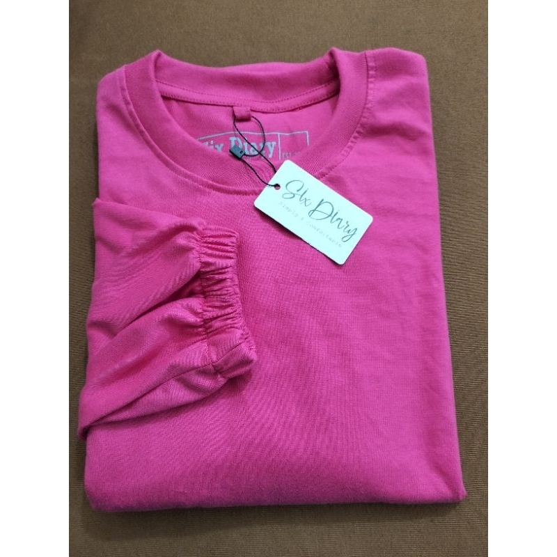 Kaos Tunik Atasan wanita tangan panjang kerut Six Diary