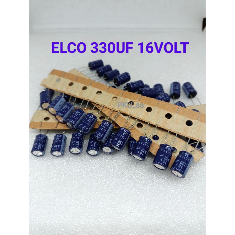 ELCO 330UF 16V / ELKO 16VOLT 330UF / KAPASITOR 330UF 16V / ELCO CAPACITOR 330UF