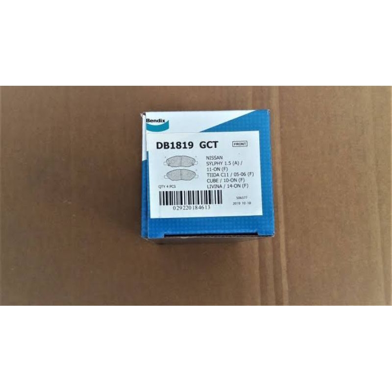 Kanvas Rem Depan / brake pads DB-1819 GCT untuk mobil Grand Livina / Nissan March