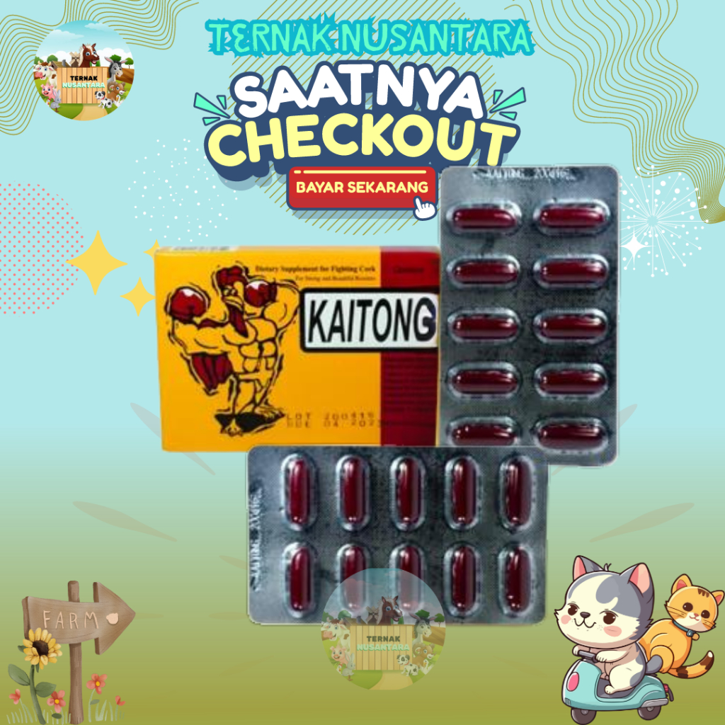 KAITONG PER BOX 20 TABLET - Suplemen Vitamin Ayam Ternak Dan Aduan.