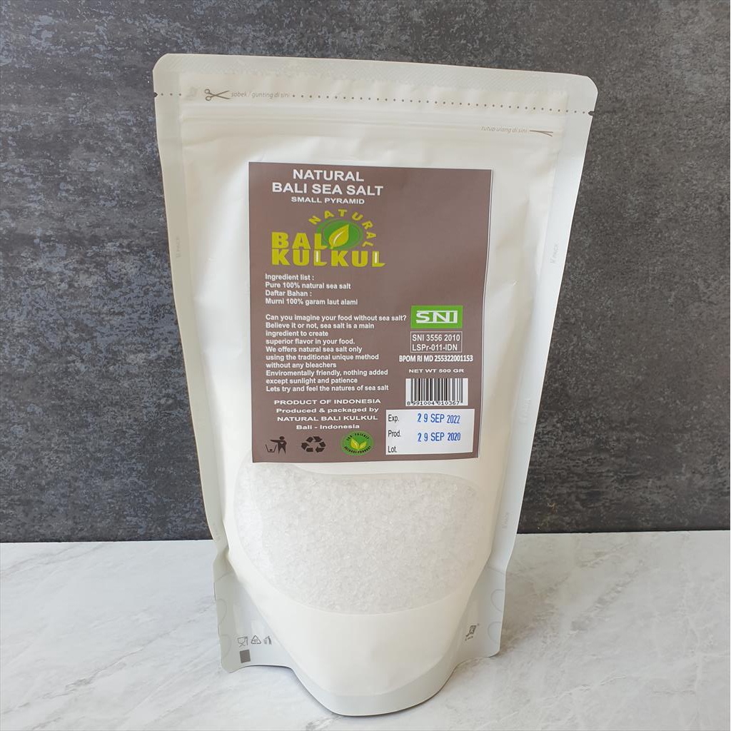 

Bali Kulkul Sea Salt ( Coarse Kechil Small Pyramid ) 500g Garam Laut Non Iodized