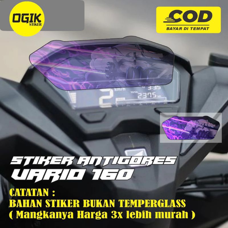 sticker stiker spido / speedometer tranparan anime vario 160