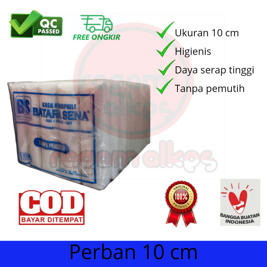 Kasa Perban Gulung 10 cm / Kasa gulung 10 cm/ Perban 10 cm