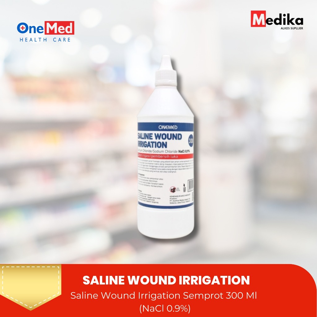 ONEMED Saline Wound Irrigation Semprot 300 Ml (NaCl 0.9%)