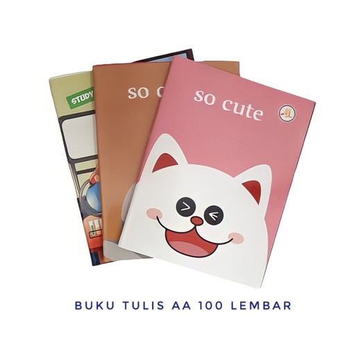 

AA | buku tulis / 1 buku isi 100 lembar (satuan) motif random