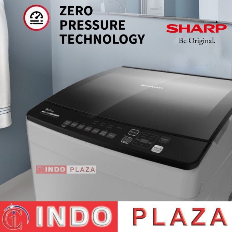 MESIN CUCI SHARP 1 TABUNG 9 Kg ES-M9000T-GG / 10 Kg ES-M1000T-GG