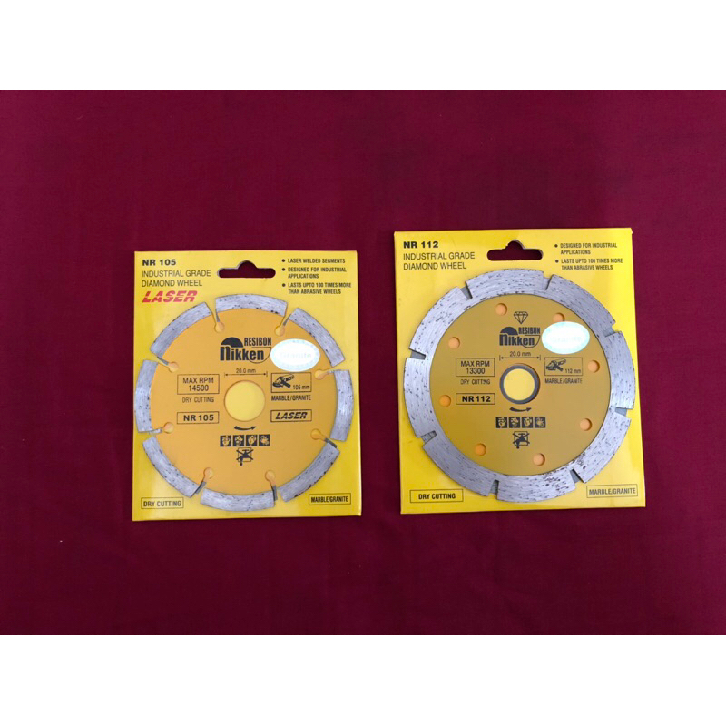 DIAMOND WHEEL NIKKEN RESIBON NR-105 / NR-112 DRY MATA POTONG GRANITE KERAMIK