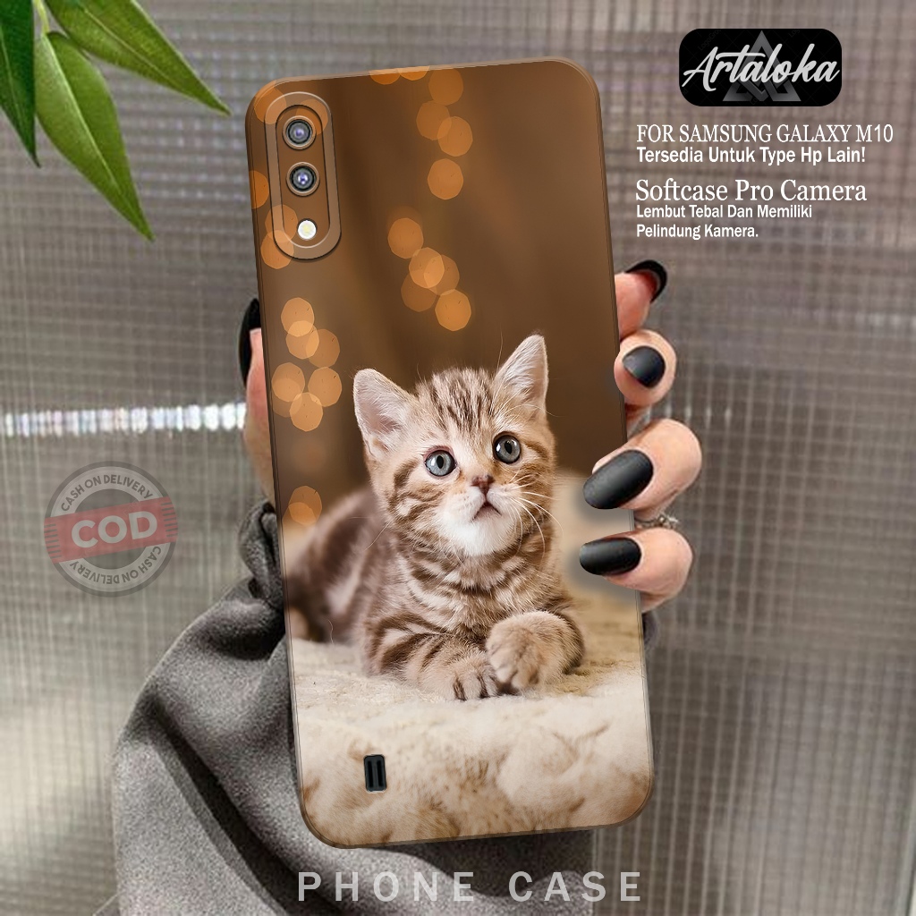 Softcase Hp Samsung Galaxy M10 Fashion Case Kucing Case Samsung Galaxy M10 Silikon TPU Pro Camera Ca