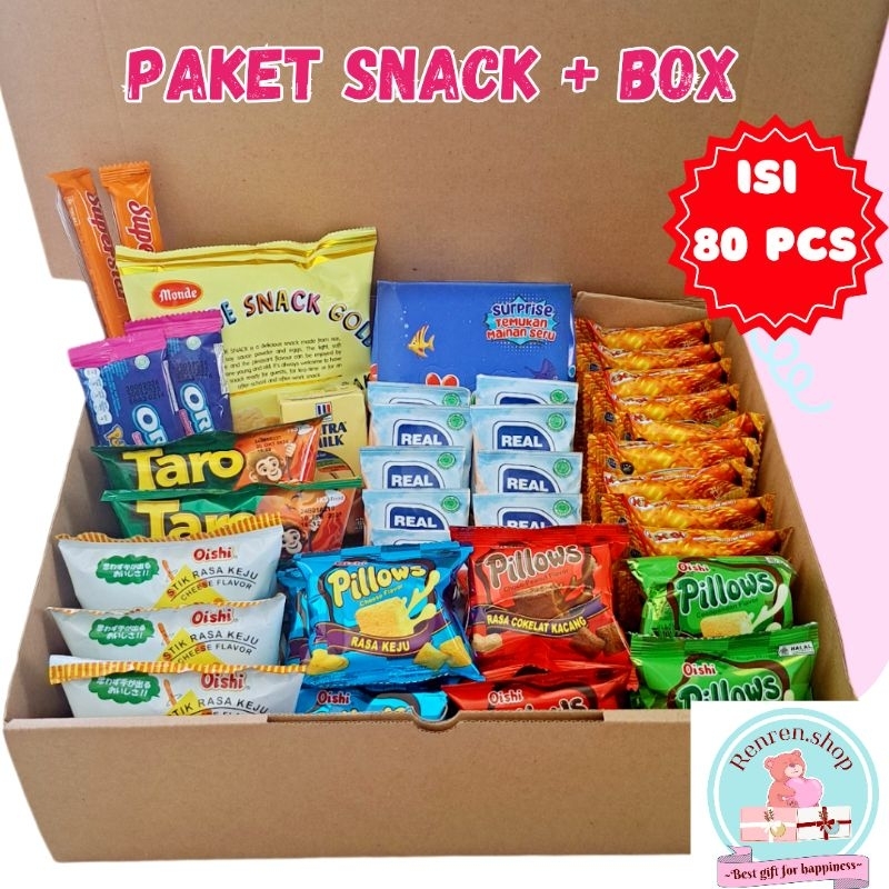 

Paket snack isi 80pcs + box