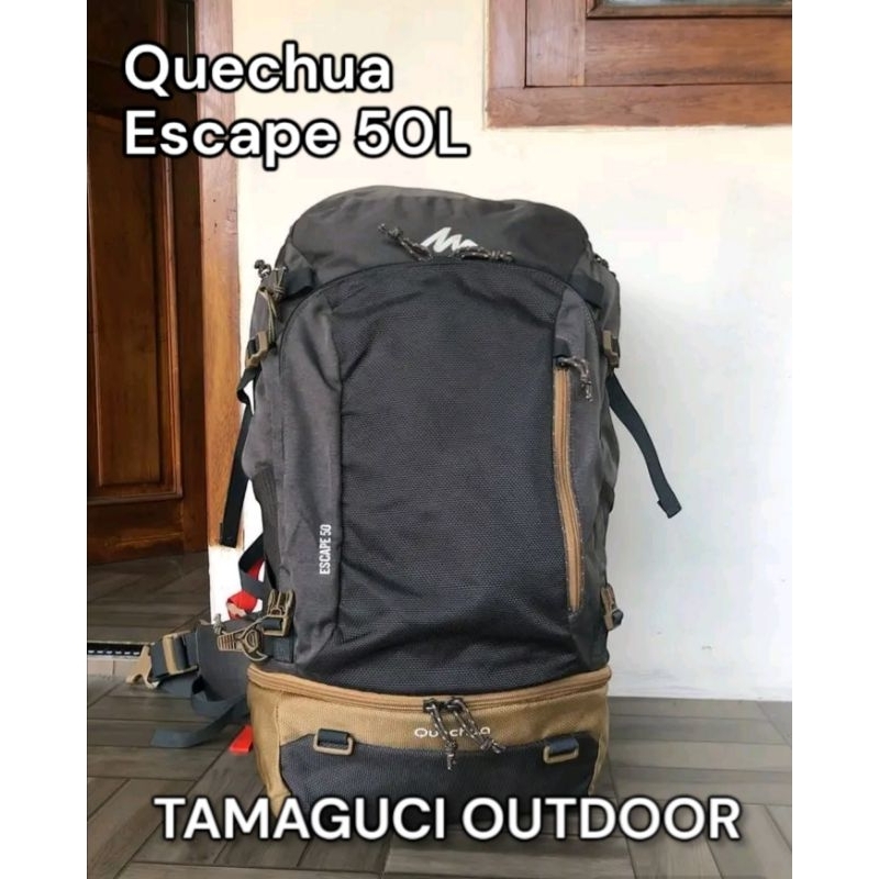 Tas Gunung Ransel Gunung Escape 50L Quechua Grey