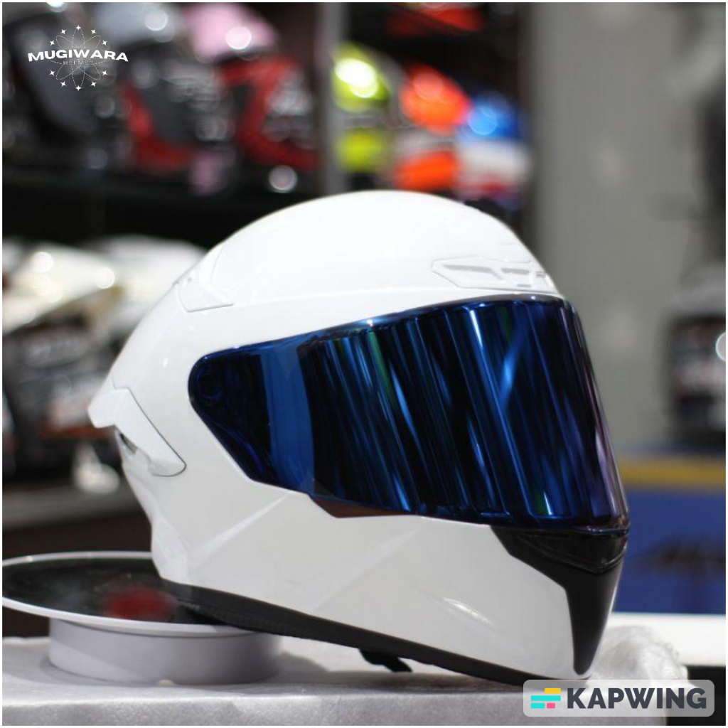 Helm Full Face Ttc Mla Terbaru Solid Paket Ganteng Kaca Visor Blue Iridium/Helm Full Face ttc Terbar