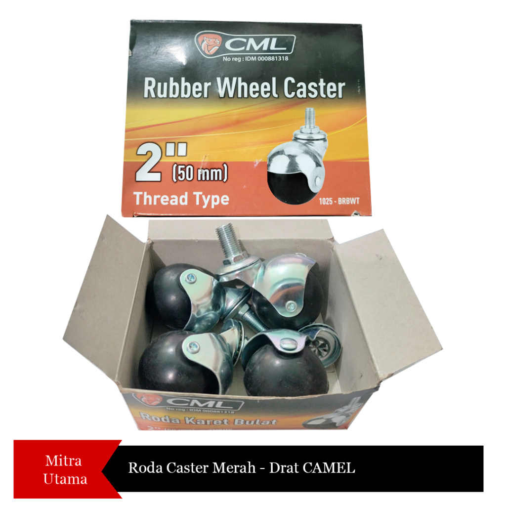 Roda Caster - Troli - Kastor - Etalase 2 Inch CAMEL / SET